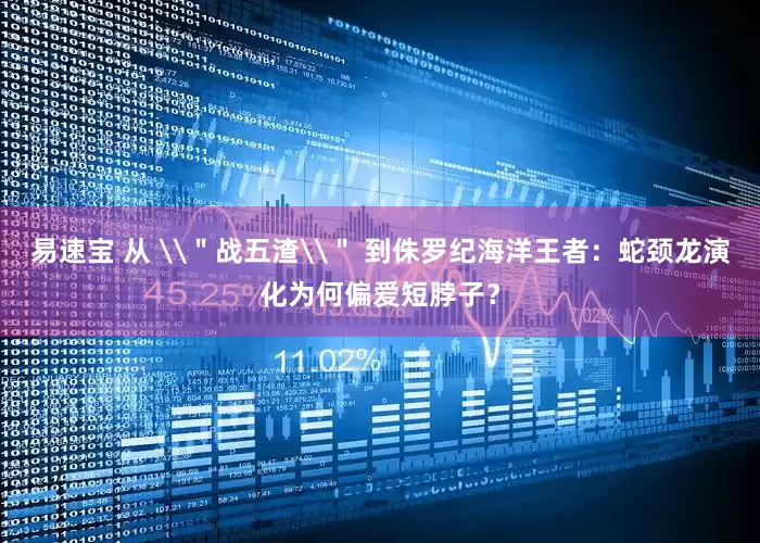 易速宝 从 \＂战五渣\＂ 到侏罗纪海洋王者：蛇颈龙演化为何偏爱短脖子？
