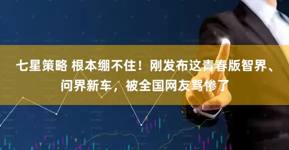 七星策略 根本绷不住！刚发布这青春版智界、问界新车，被全国网友骂惨了